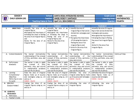 elibro grade 4|4th Quarter Grade 4 Daily Lesson Log .